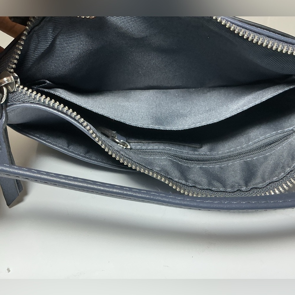 Style & Co Hudsonn East West Crossbody in blue and black - Picture 8 of 10